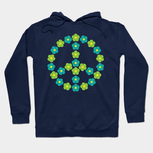 Flowers Peace Sign. Let Peace Bloom Hoodie by alltheprints